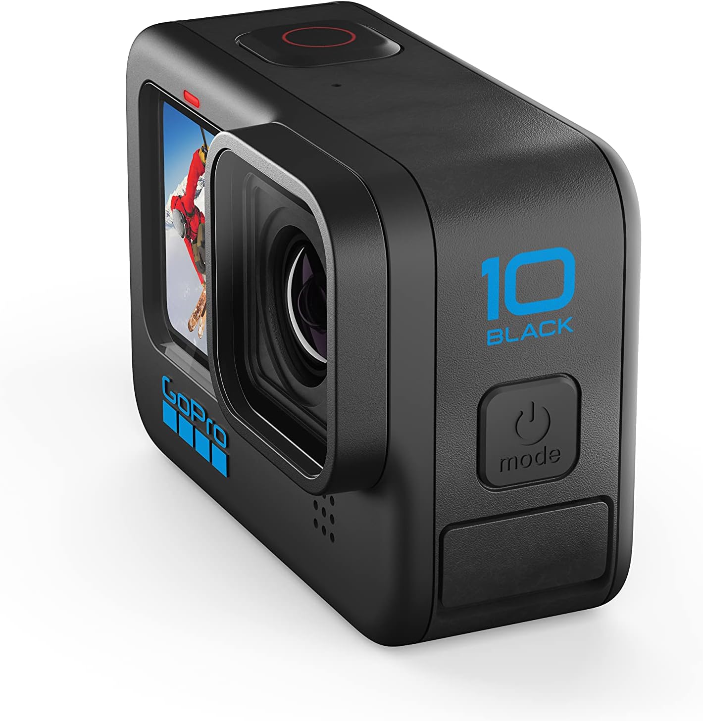 GoPro HERO10 Black - Waterproof Action Camera with Front LCD and Touch Rear Screens, 5.3K60 Ultra HD Video, 23MP Photos, 1080p Live Streaming, Webcam, Stabilization