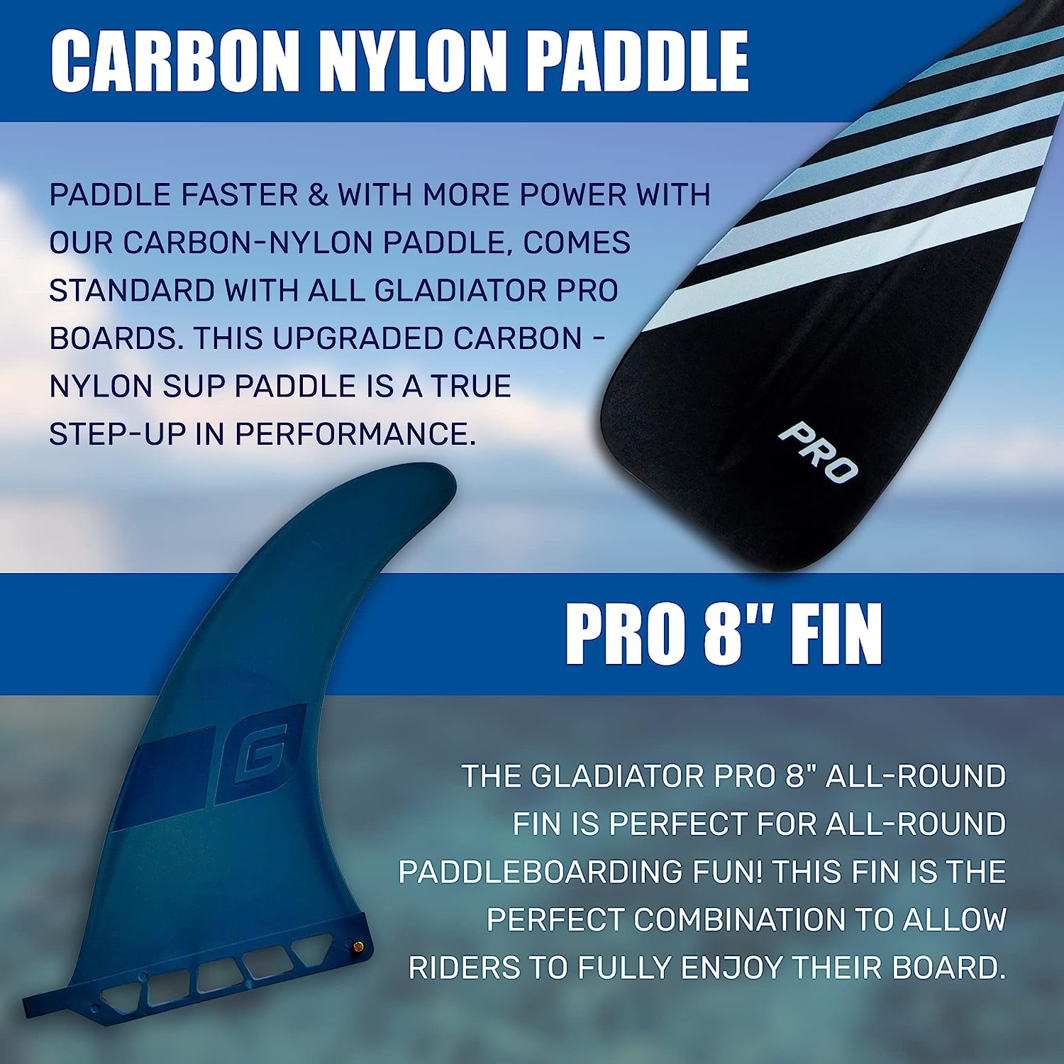 Gladiator Pro 10.4,10.8 Inflatable Paddle Board Package - 2022 EX-DISPLAY