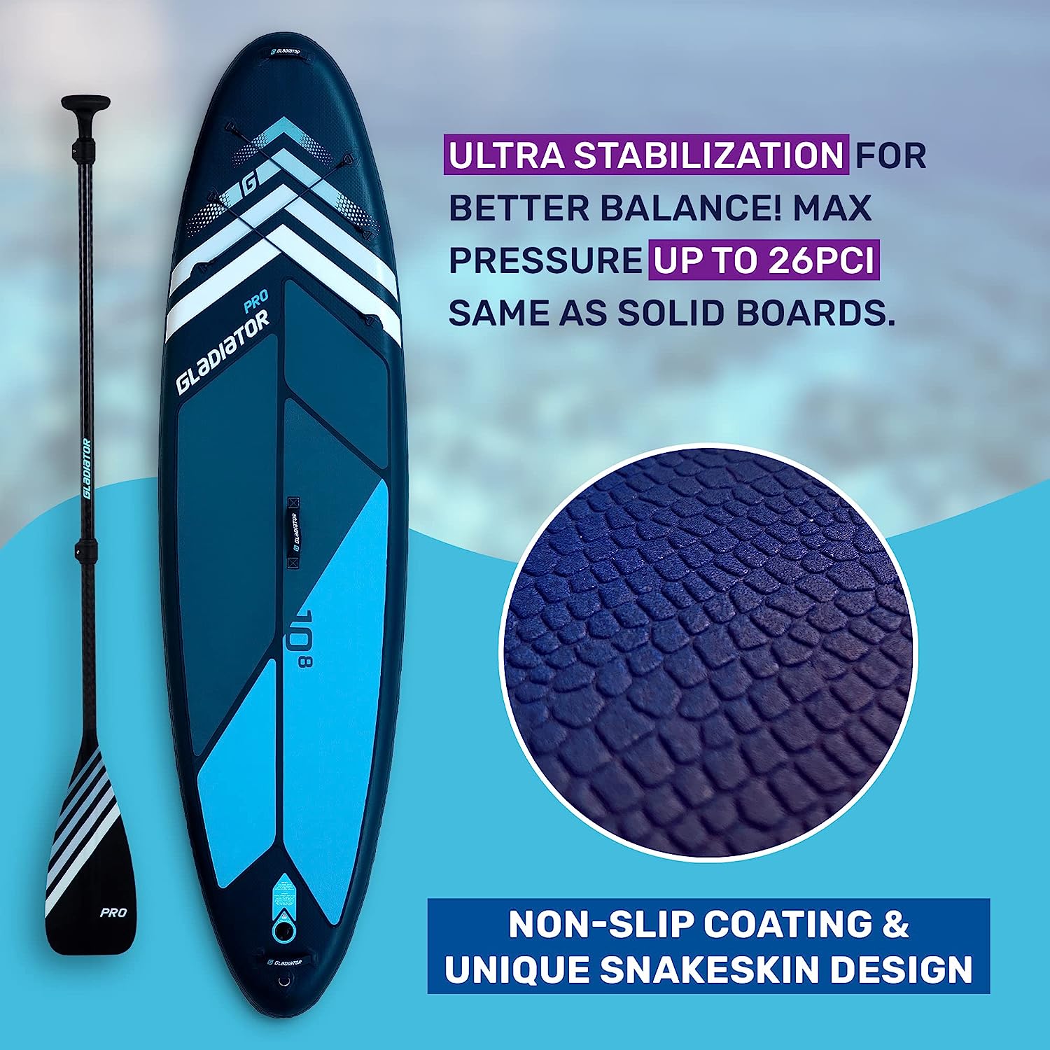 Gladiator Pro 10.4,10.8 Inflatable Paddle Board Package - 2022 EX-DISPLAY