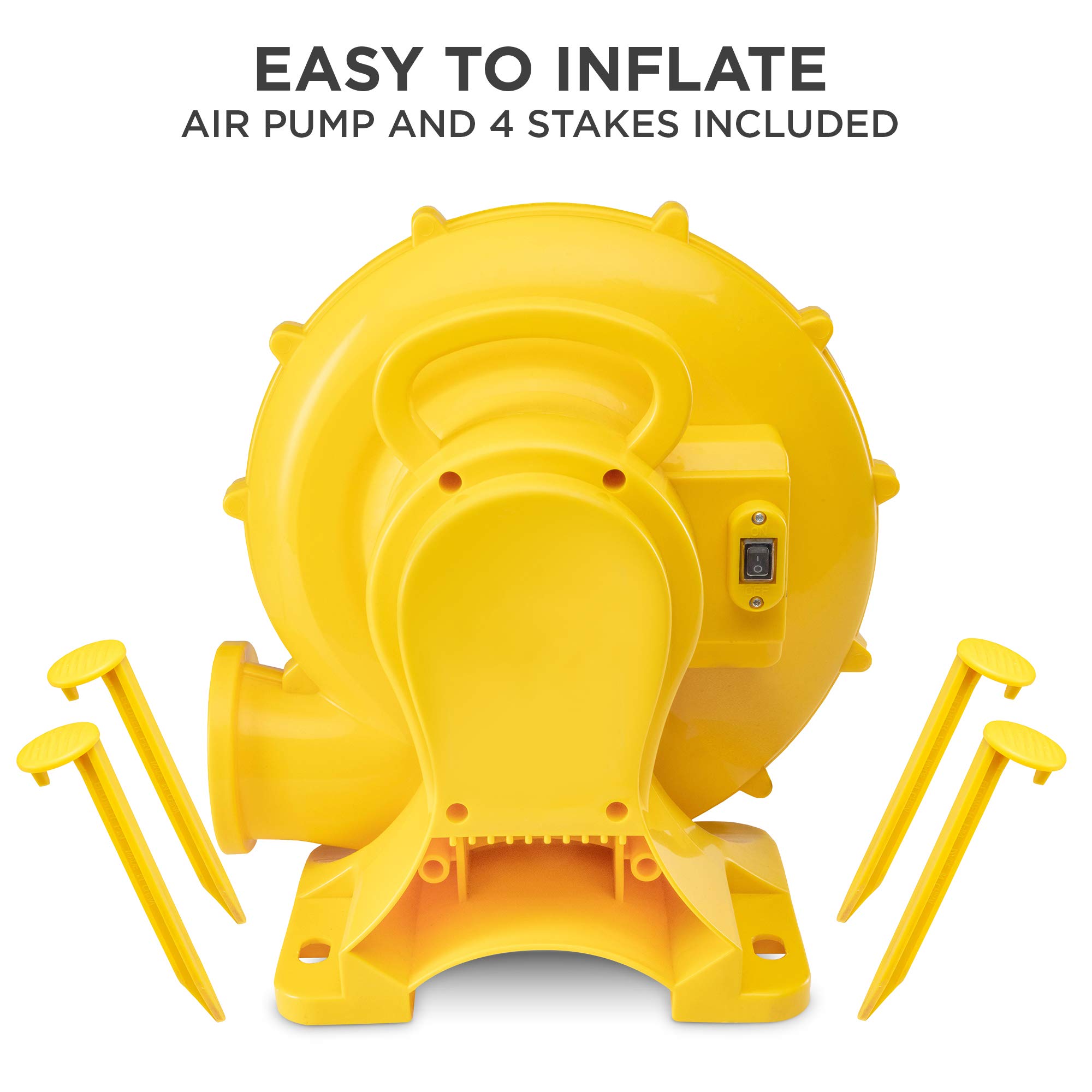 SUNNY & FUN Ultra Climber Inflatable Water Slide Park – Heavy-Duty for Outdoor Fun - Climbing Wall, Two Slides & Splash Pool – Easy to Set Up & Inflate with Included Air Pump & Carrying Case