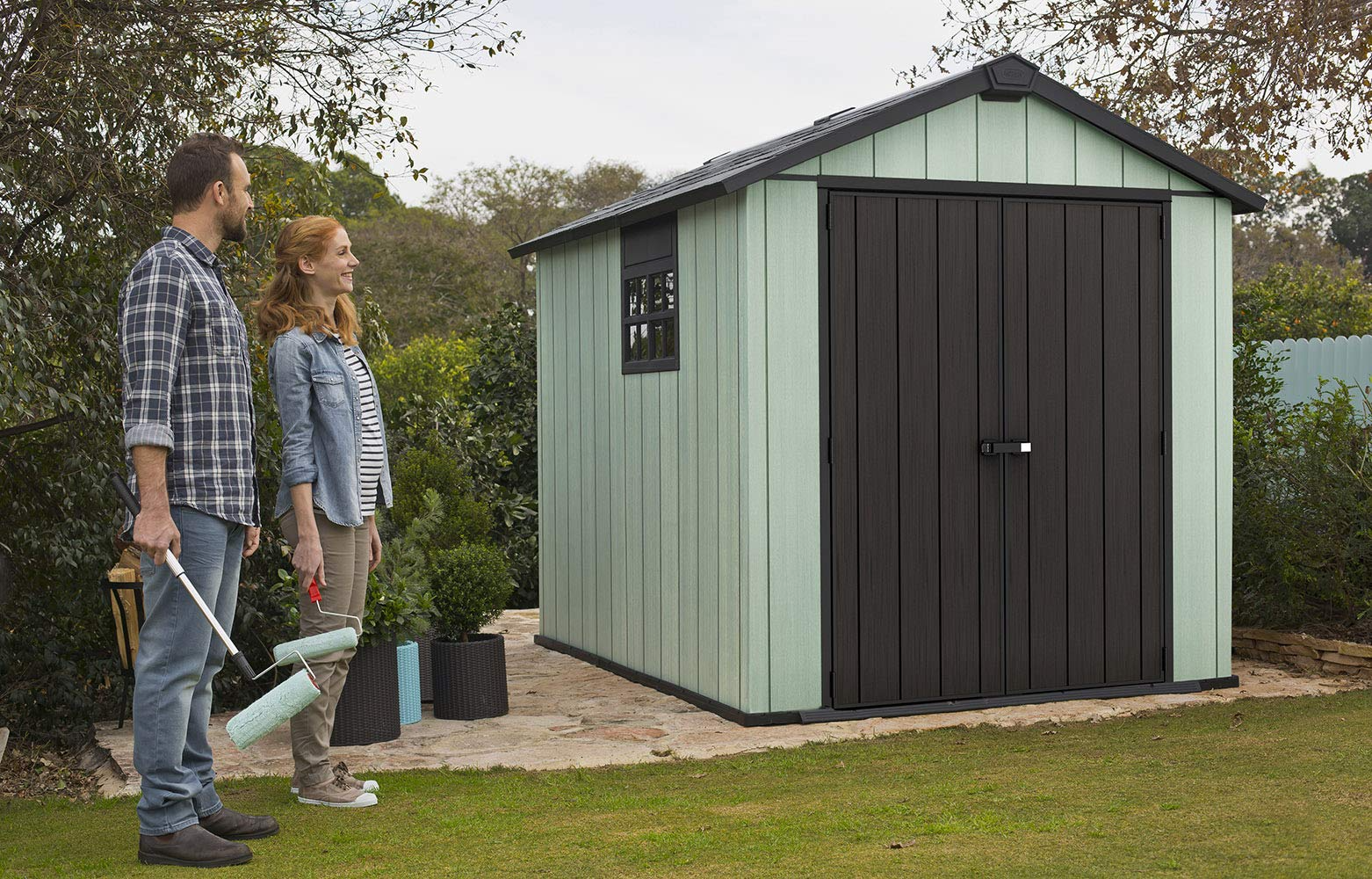 【Storage Shed】Keter Oakland 7.5 x 9 Foot Large Resin