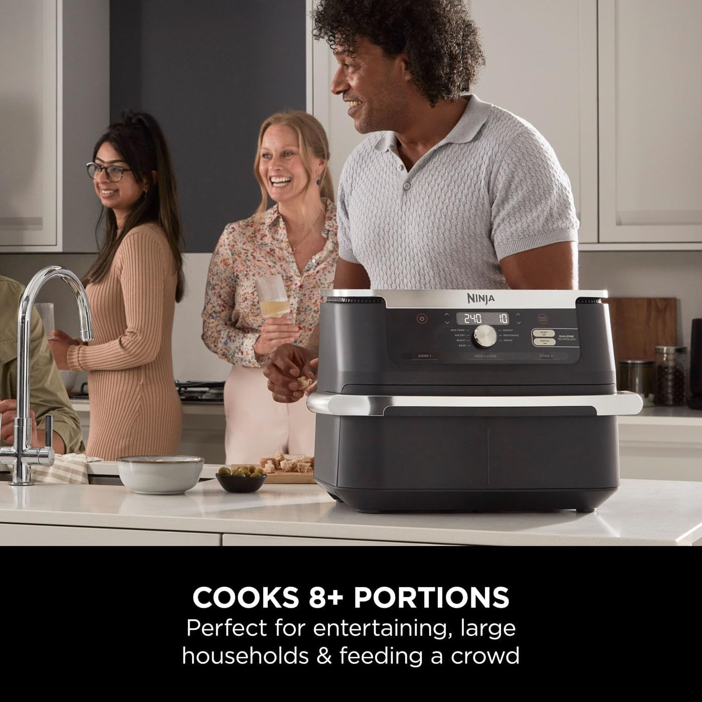 Ninja Foodi FlexDrawer Air Fryer, Dual Zone with Removable Divider, Large 10.4 Litre Drawer, 7 in 1, AF500UK