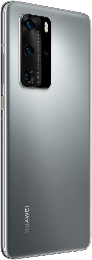 HUAWEI P40 Pro 256 GB 6.58 Inch Smartphone Bundle with PU Case, Kirin 990 5G, 50 MP Ultra Vision Leica Quad Camera, 8 GB RAM, 40W SuperCharge, IP68, SIM-Free Android Mobile Phone, Dual SIM, Silver