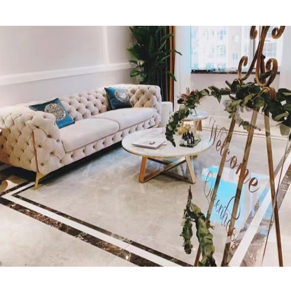 Postmodernes leichtes Luxussofa Vier-Personen-Sofa im italienischen Stil Wohnzimmer im Hongkong-Stil gro?formatige Villenm?belanpassung