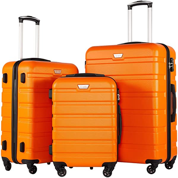 COOLIFE Luggage 3-Piece Set Hardshell Lightweight Spinner Luggage TSA Lock