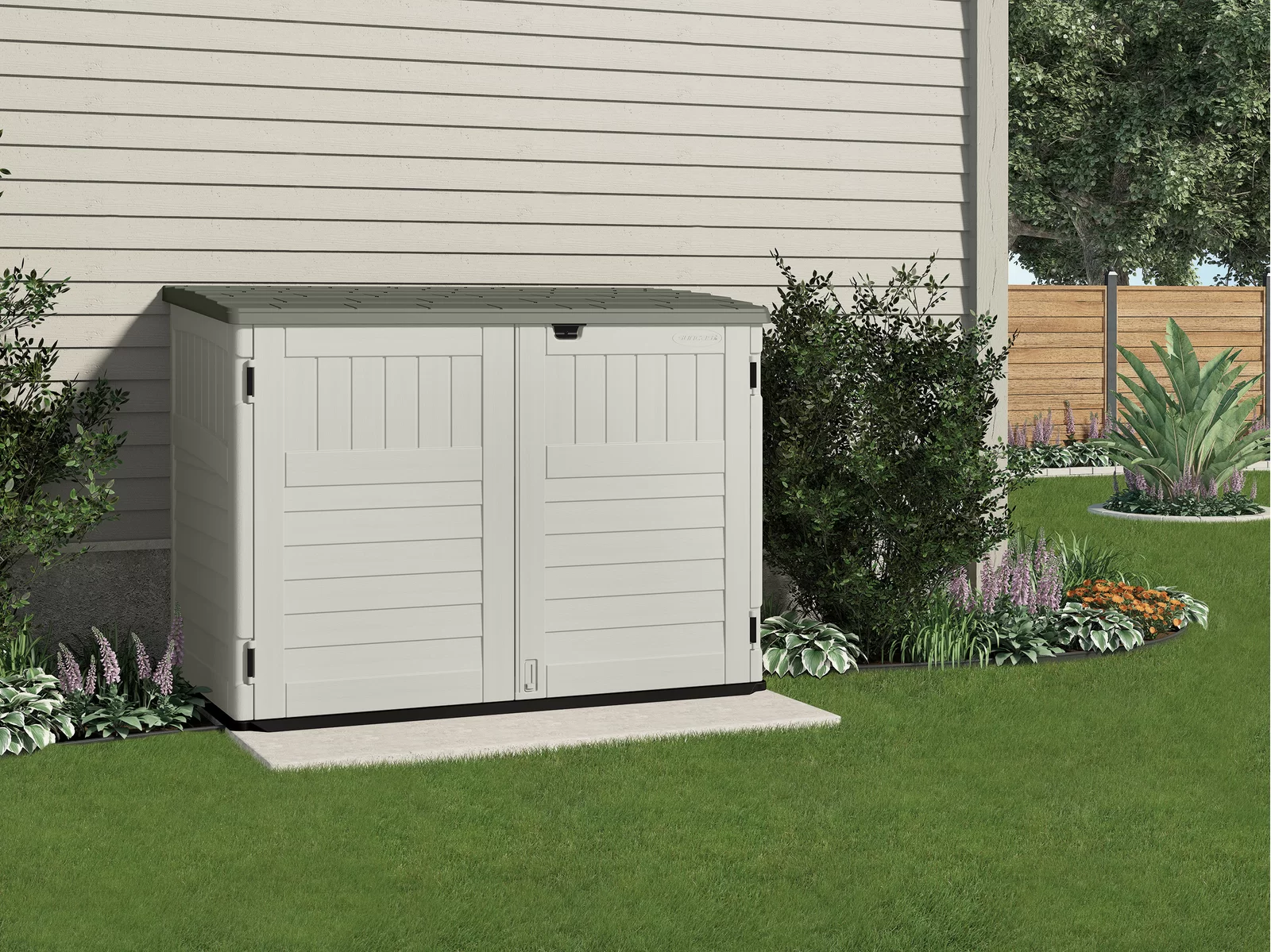 ćStorage ShedćResin Outdoor 2-Container 5'10