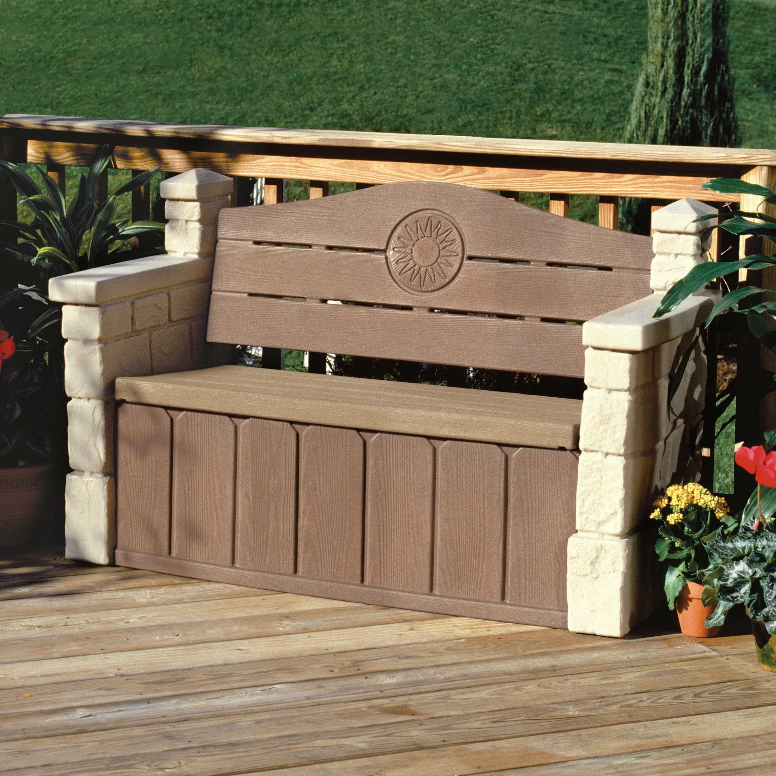 ćStorage ShedćOutdoor Plastic Storage Bench