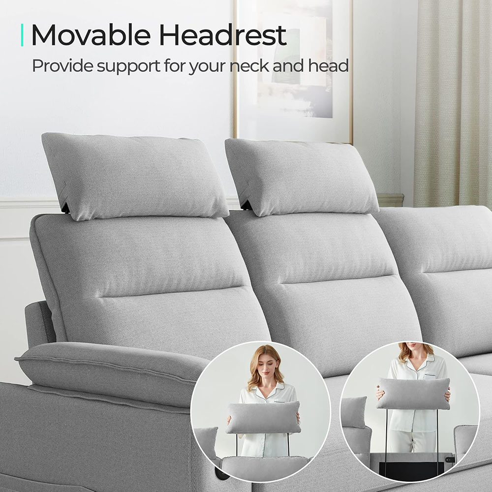 LINSY HOME Reversible Sectional Couch