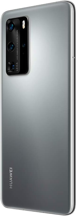 HUAWEI P40 Pro 256 GB 6.58 Inch Smartphone Bundle with PU Case, Kirin 990 5G, 50 MP Ultra Vision Leica Quad Camera, 8 GB RAM, 40W SuperCharge, IP68, SIM-Free Android Mobile Phone, Dual SIM, Silver