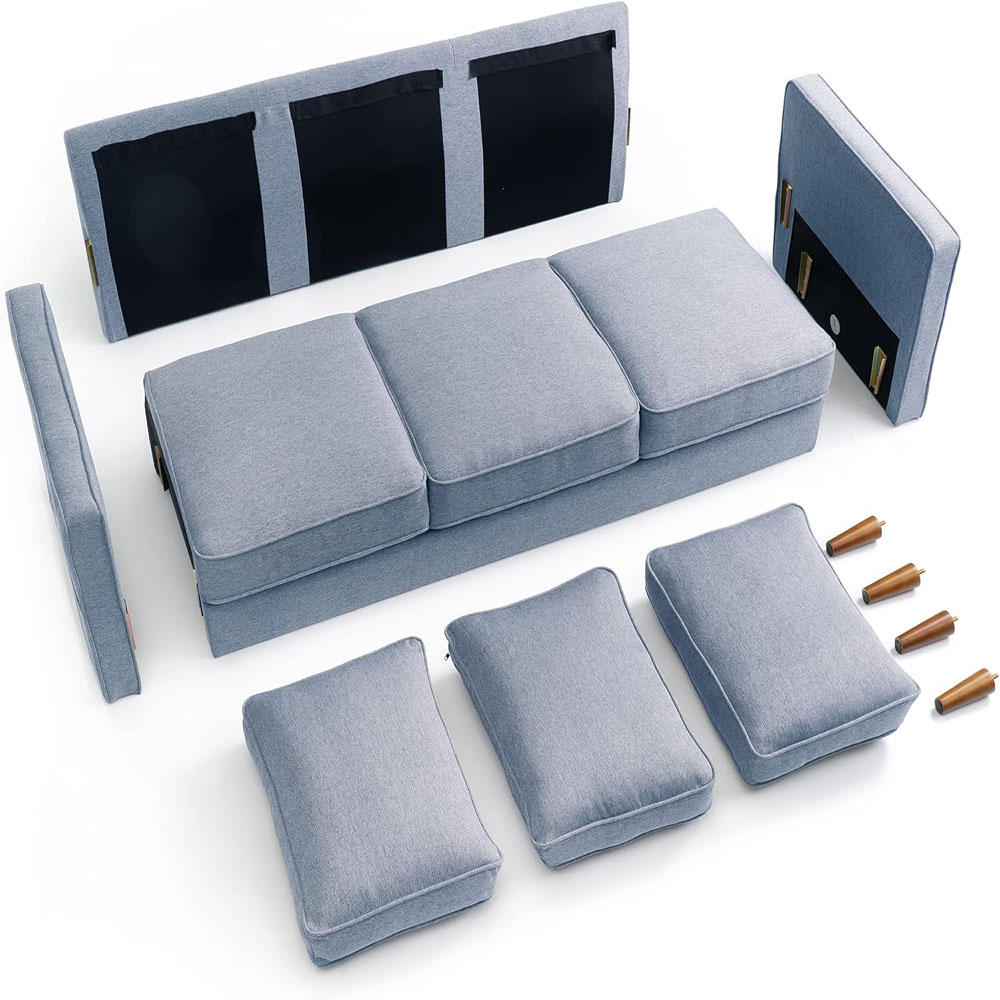 Mellow HANA Modern Linen Fabric Loveseat