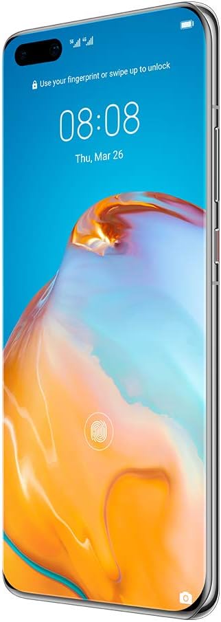HUAWEI P40 Pro 256 GB 6.58 Inch Smartphone Bundle with PU Case, Kirin 990 5G, 50 MP Ultra Vision Leica Quad Camera, 8 GB RAM, 40W SuperCharge, IP68, SIM-Free Android Mobile Phone, Dual SIM, Silver