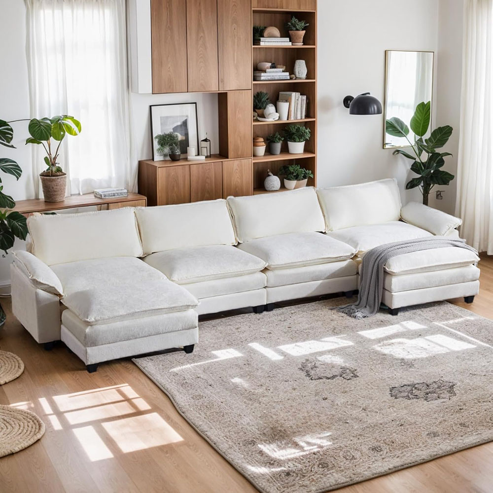 Karl home Sectional Sofa Modular Deep Seat Sofa Couch