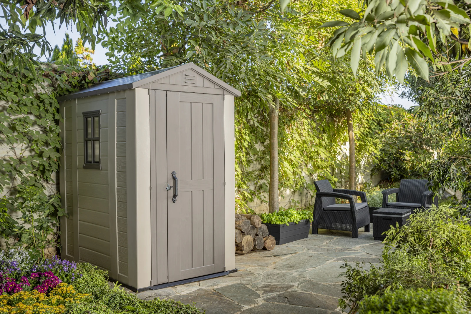 ćStorage ShedćFactor 6 x 4 FT Strong Storage Shed Made Of Extremely Durable Resin & Reinforced with Steel