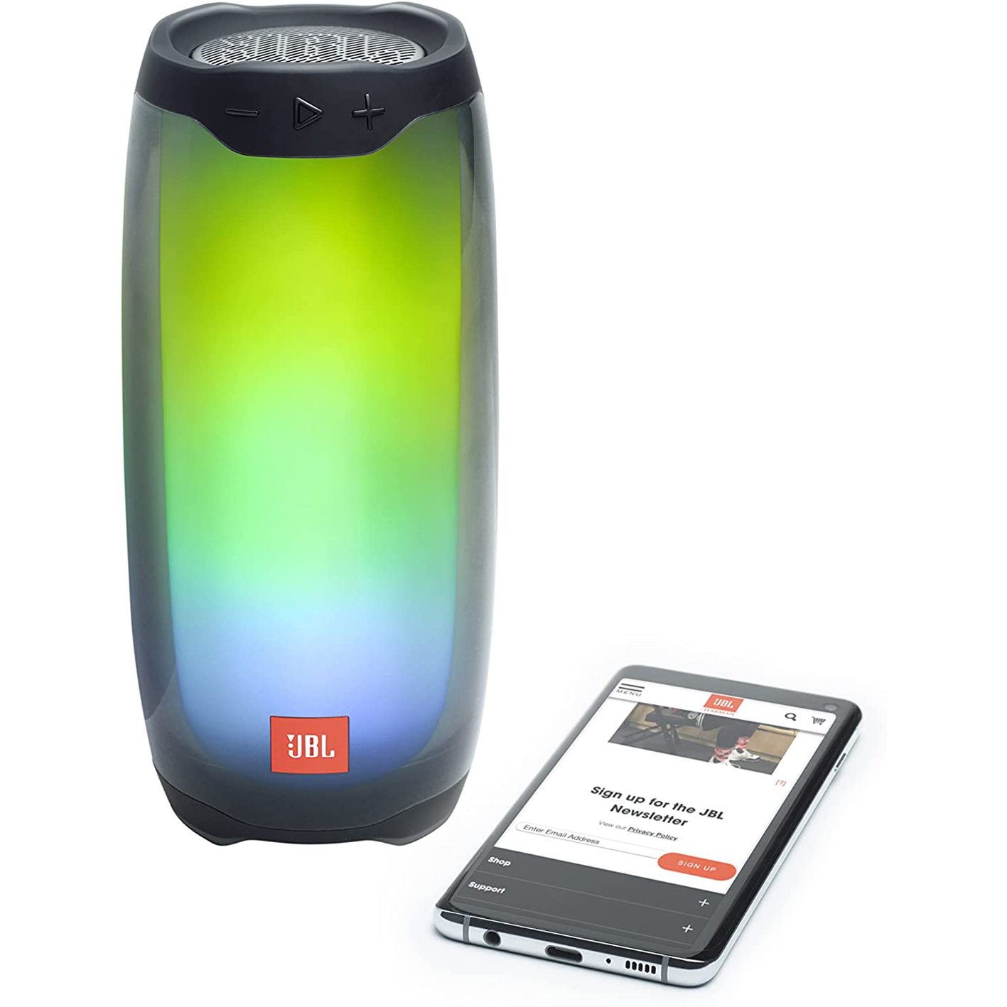 JBL Pulse 4 - Waterproof Portable Bluetooth Speaker with Light Show - Black
