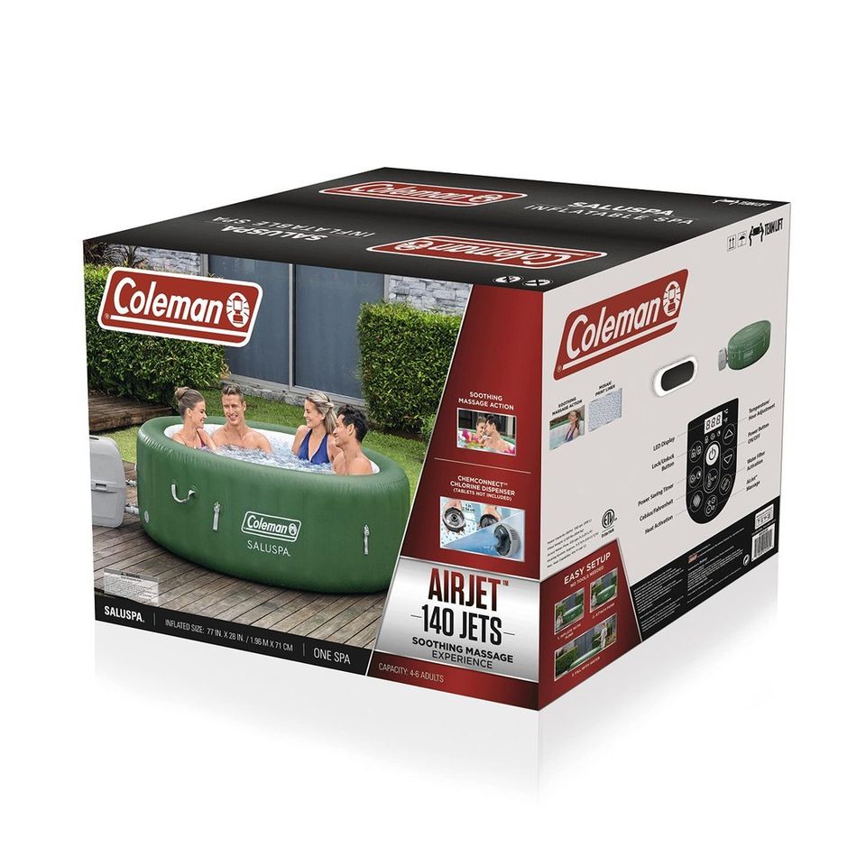 4 person outdoor portable inflatable hot tub spa