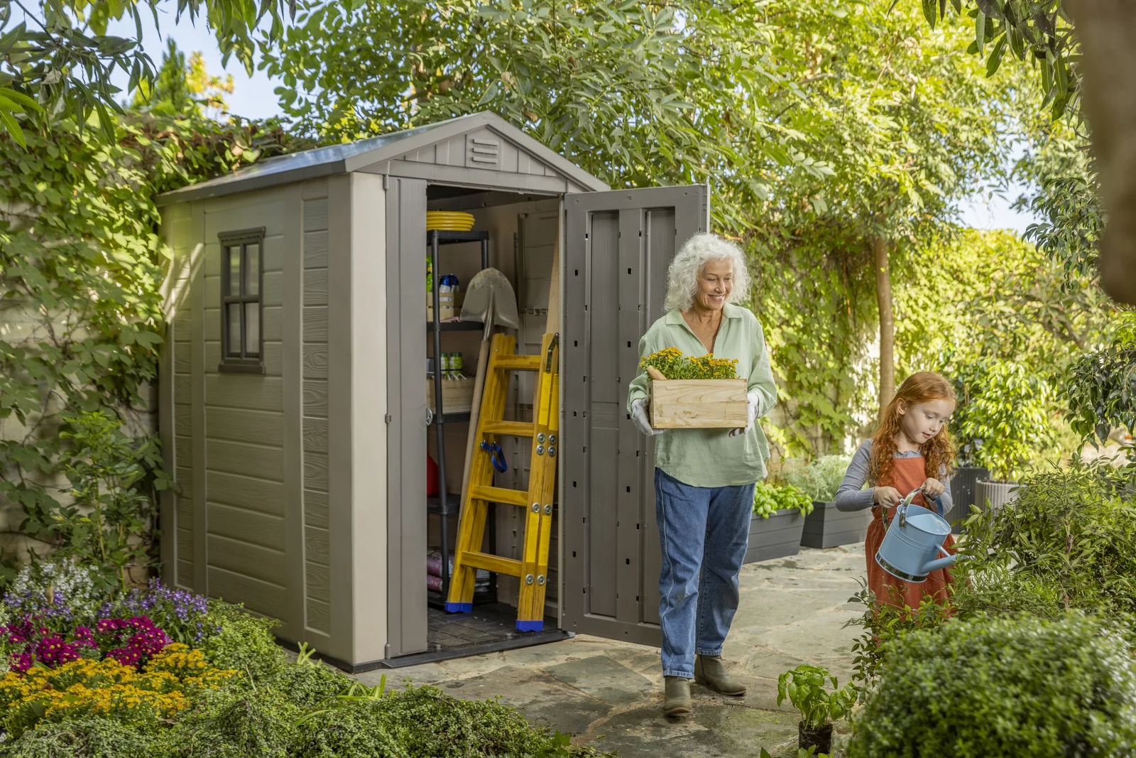 ćStorage ShedćFactor 6 x 4 FT Strong Storage Shed Made Of Extremely Durable Resin & Reinforced with Steel
