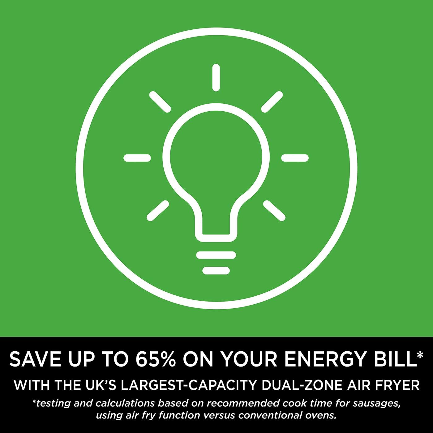 Ninja Foodi Max Dual Zone Air Fryer [AF400UK] 2-drawer, 6 cooking functions, 9.5L