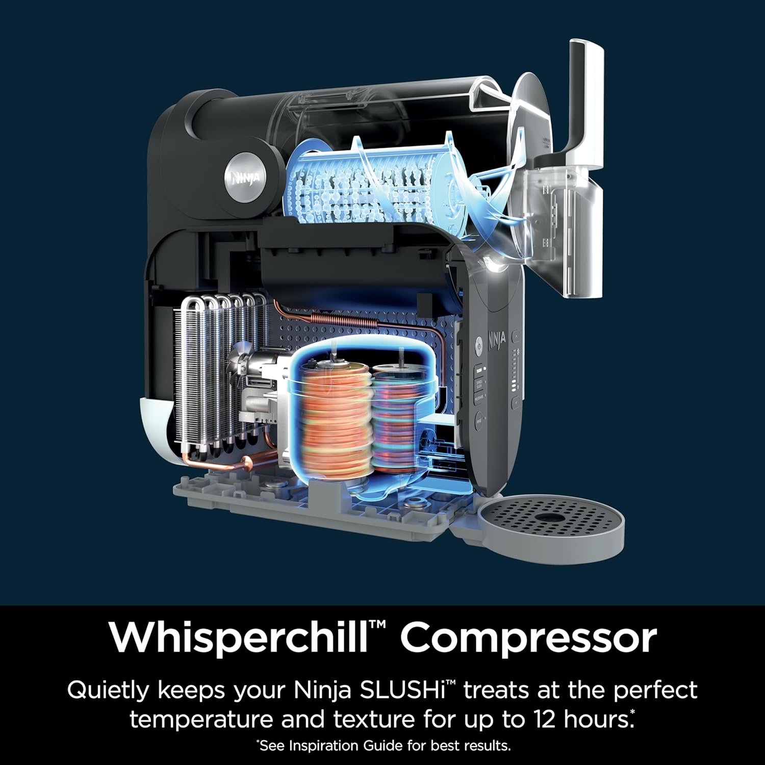 Ninja SLUSHi with RapidChill Technology, 88 oz. Frozen Drink & Slushie Machine, 5 Preset Programs, Margaritas, Frappés, and More, Premium Accents, Black