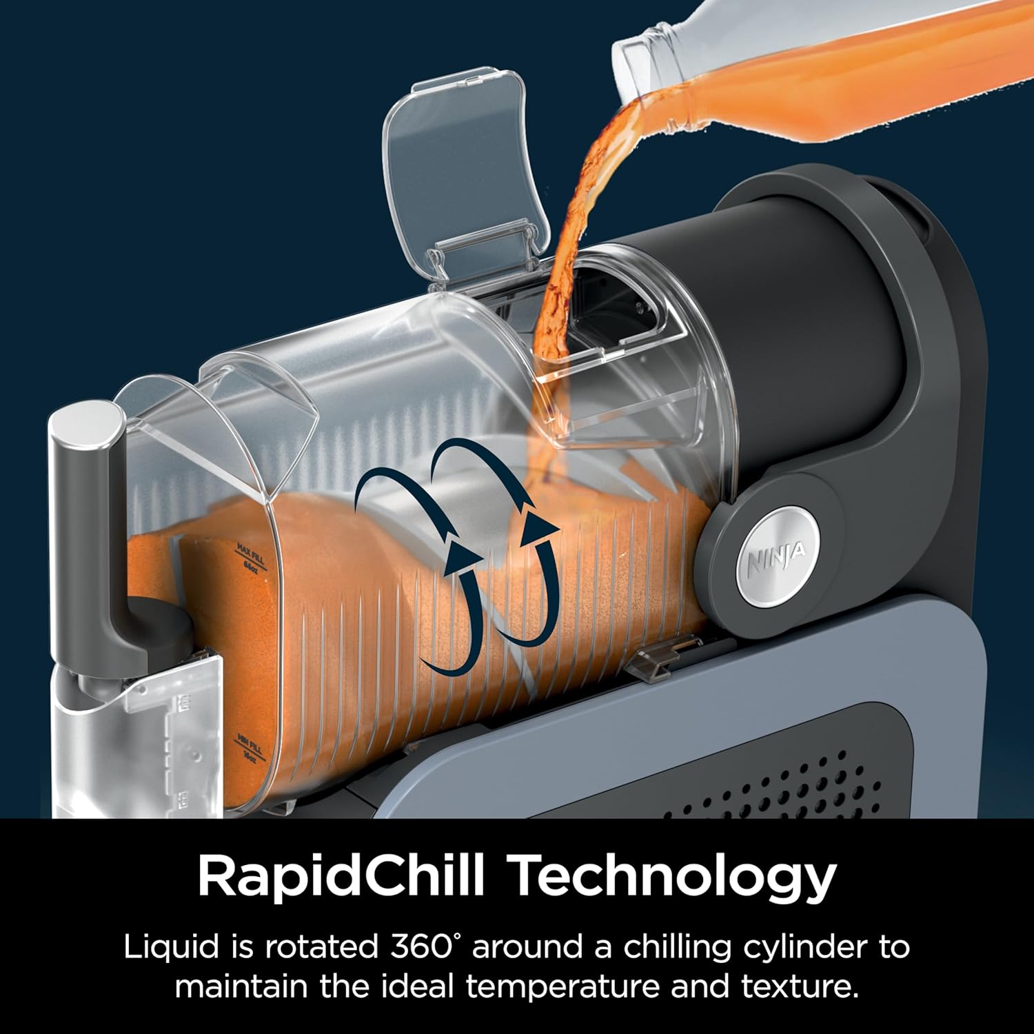 Ninja SLUSHi with RapidChill Technology, 88 oz. Frozen Drink & Slushie Machine, 5 Preset Programs, Margaritas, Frappés, and More, Premium Accents, Black