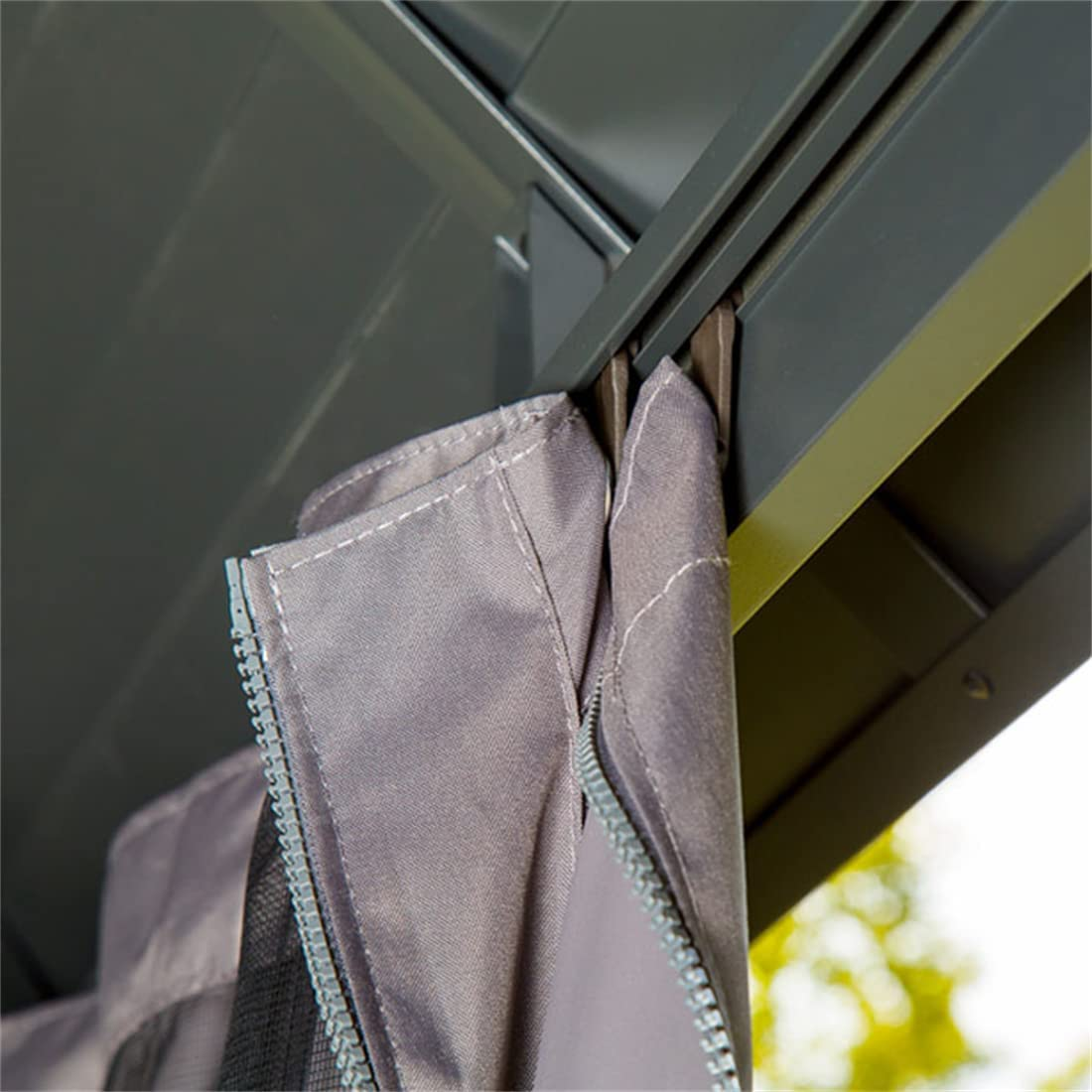 3x4m Aluminum Frame Roof Gazebo Solid Roof Party Galvanized