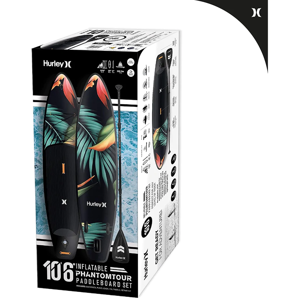 HURLEY ISUP - PHANTOMTOUR PARADISE INFLATABLE PADDLEBOARD SET 10′6 (USE 33% OFF DISCOUNT CODE)