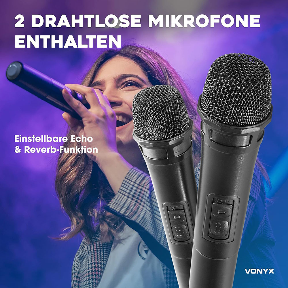 Vonyx VSA700 Partybox Bluetooth Lautsprecher groß mit Akku