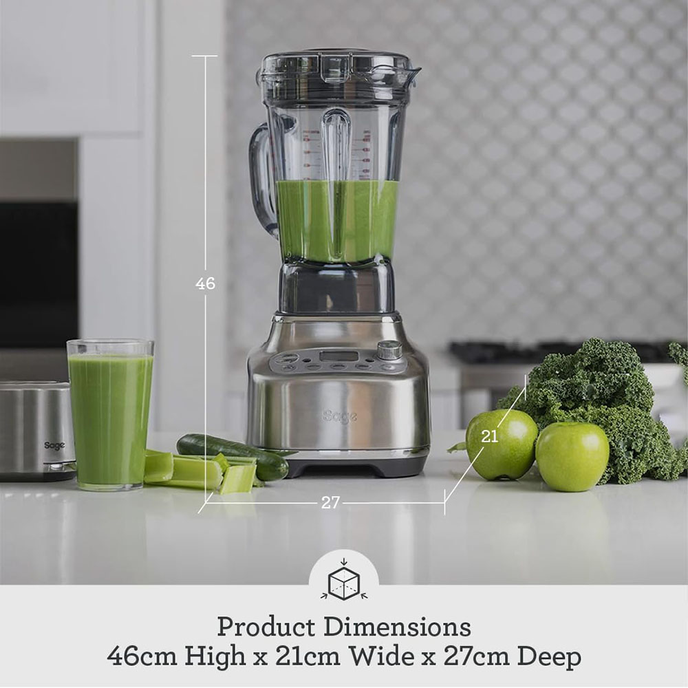Sage SBL920BSS the Super Q, Super Blender, 2400 W, 2 Litres, Brushed Stainless Steel
