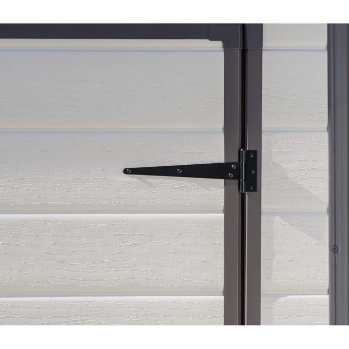 Keter Manor Pent Outdoor Garden Storage Shed, Beige/Brown, 6 x 4 ft