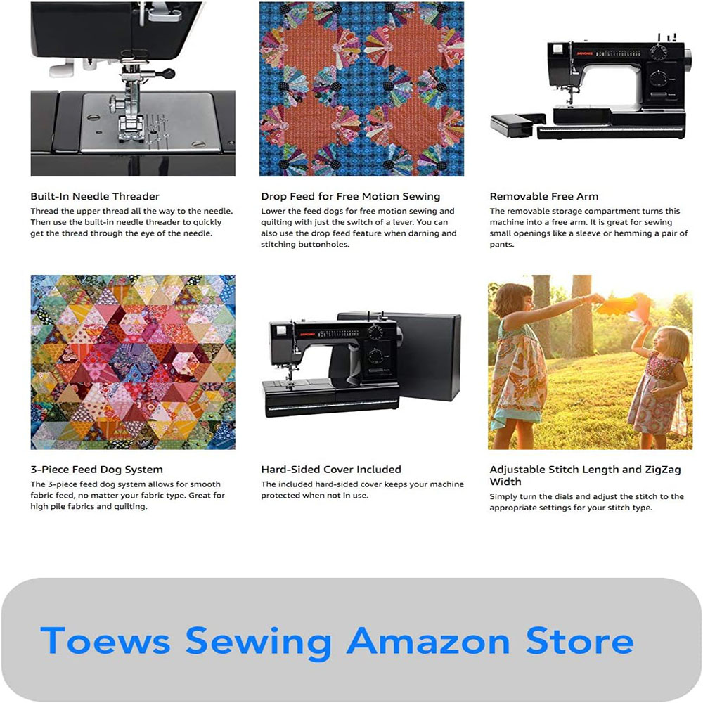 Janome HD1000BE HD1000 Black Edition All Metal Body Sewing Machine