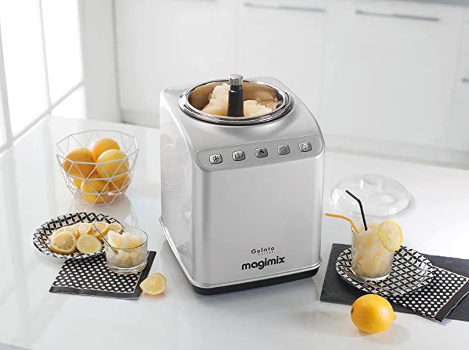 Magimix 11680 Gelato Expert | Frozen Dessert Maker with Built In Compressor | 2 x 2 Litre bowls | Makes Ice Cream, Gelato, Granita, Frozen Yoghurt, Sorbets.